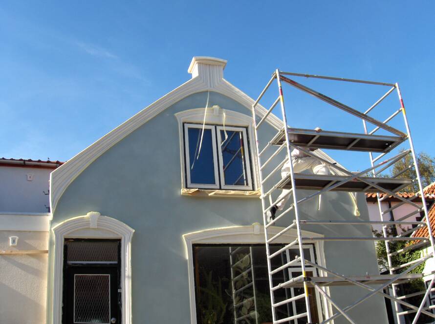 Decoratie stucwerk buiten